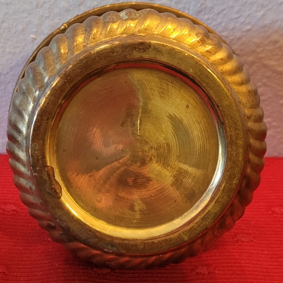 Vintage Brass Incense Charcoal Burner Candle Holder Planter Caldron Basket - Picture 4 of 4
